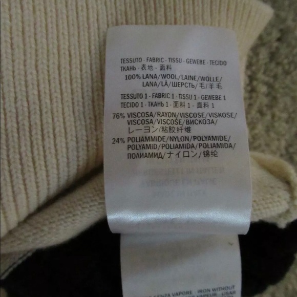 Alexander McQueen Navy Cream Stripe Ruffle Wool Sweater XS - Picture 6 of 6